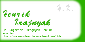 henrik krajnyak business card
